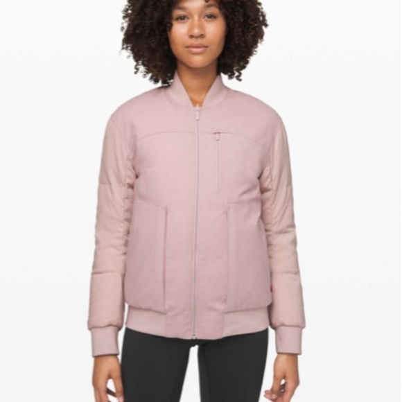 Lululemon Roam Far Wool Bomber Porcelain Pink - Picture 12 of 13